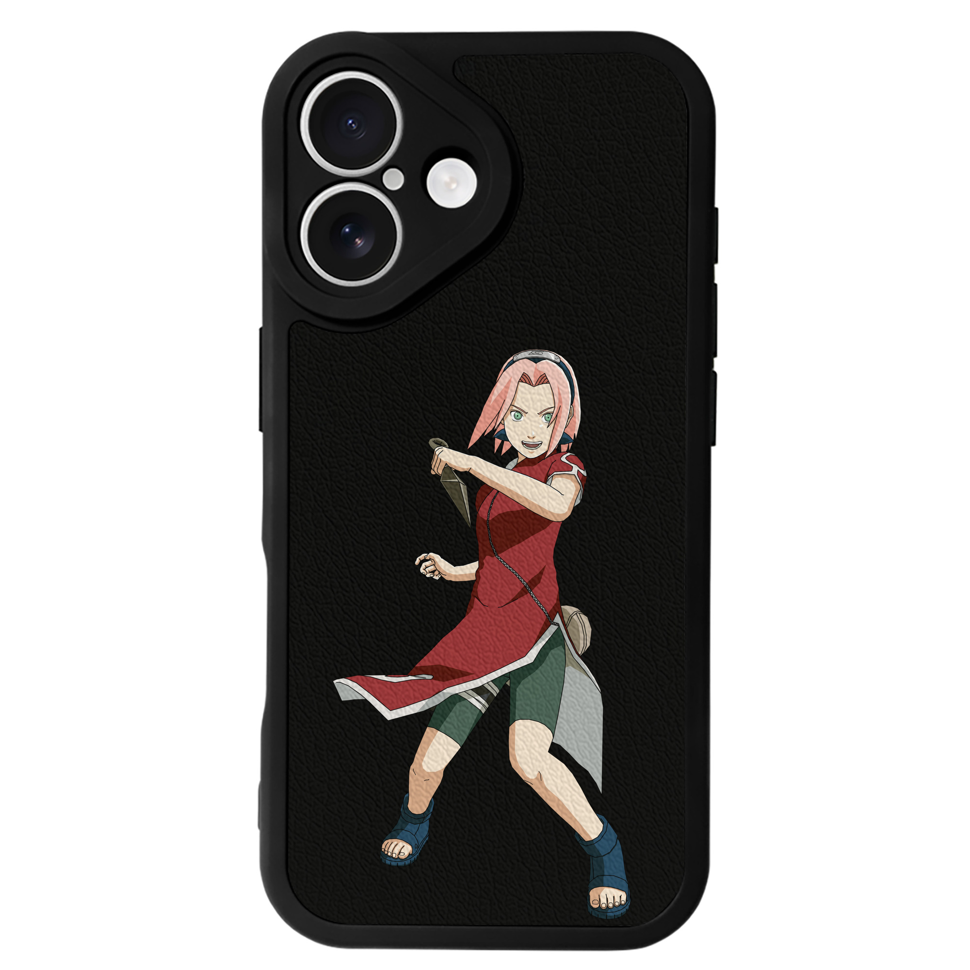 （画像用） NARUTO -ナルト- 春野サクラ Haruno Sakura 【iPhone 16シリーズ対応】シリコンスマホケース（レザー調） 材質：シリコン